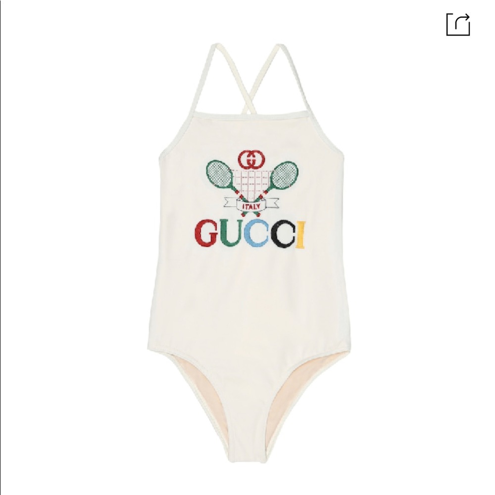 Gucci girls embroidered swimsuit